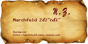 Marchfeld Zénó névjegykártya